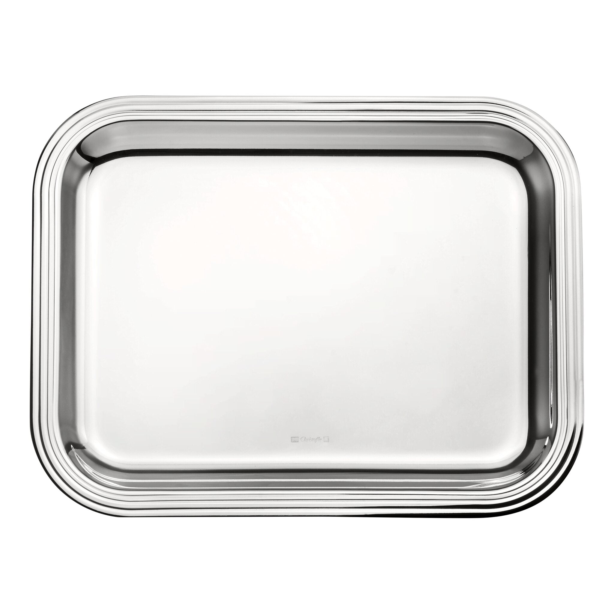 Christofle Silver-Plated Rectangular Tray - 10 X 8 in in silver-plate on a white background