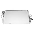 Christofle Anémone Large Silver-Plated Rectangular Tray 20 7/8 X 16.5 in in silver-plate on a white background