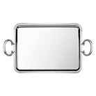 Christofle Albi Silver-Plated Rectangular Serving Tray with Handles - 17 in X 12 in in silver-plate on a white background