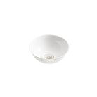 Christofle Porcelain Chinese Rice Bowl Platinum Finish in porcelain on a white background