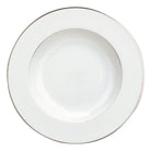 Christofle Albi Porcelain Rimmed Soup Plate in porcelain on a white background