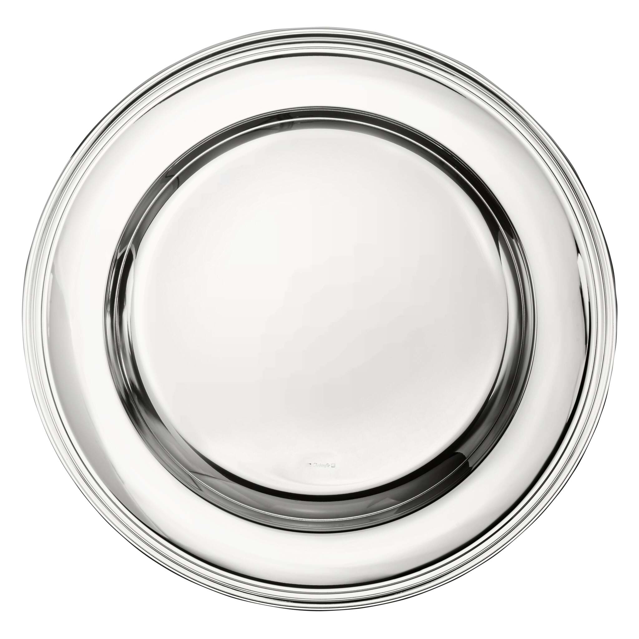 Christofle Albi Silver-Plated Round Platter - 16 in in silver-plate on a white background