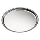 Christofle Malmaison Silver-Plated Round Tray 15 in in silver-plate on a white background