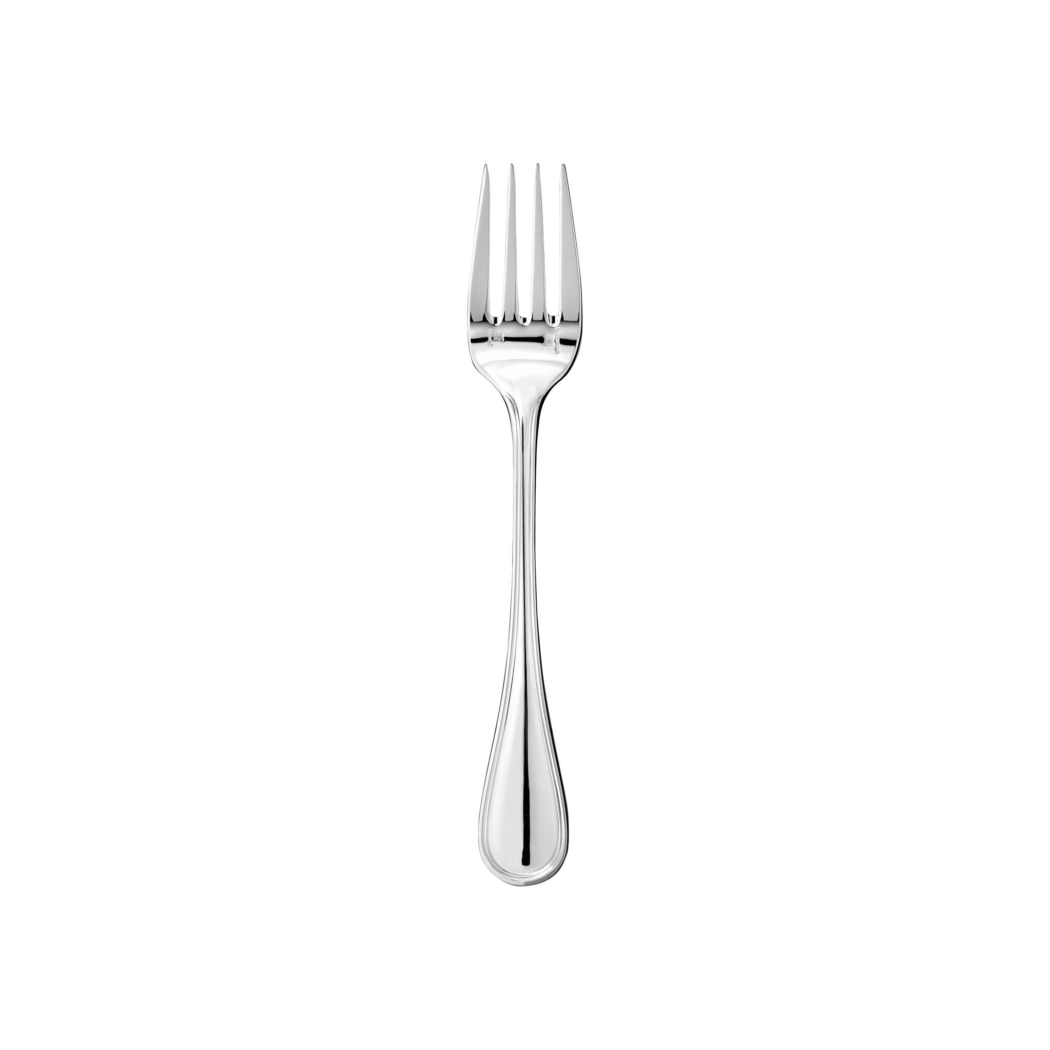 Christofle Albi Silver-Plated Salad Fork in silver-plate on a white background