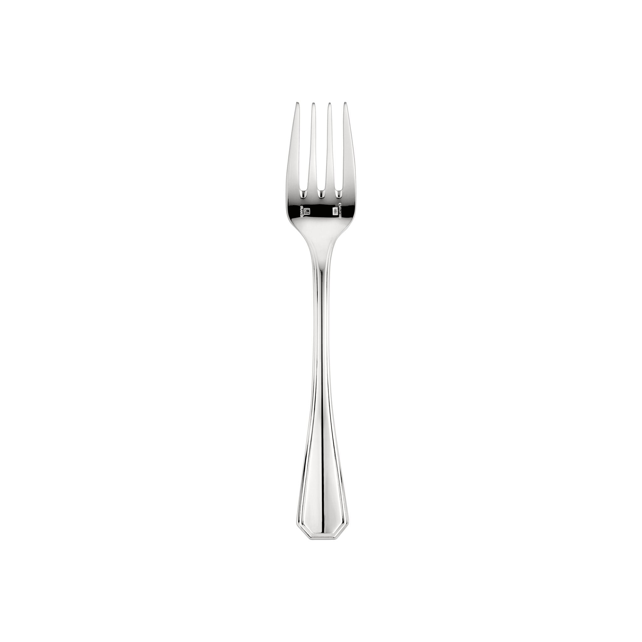 Christofle America Silver-Plated Salad Fork in silver-plate on a white background