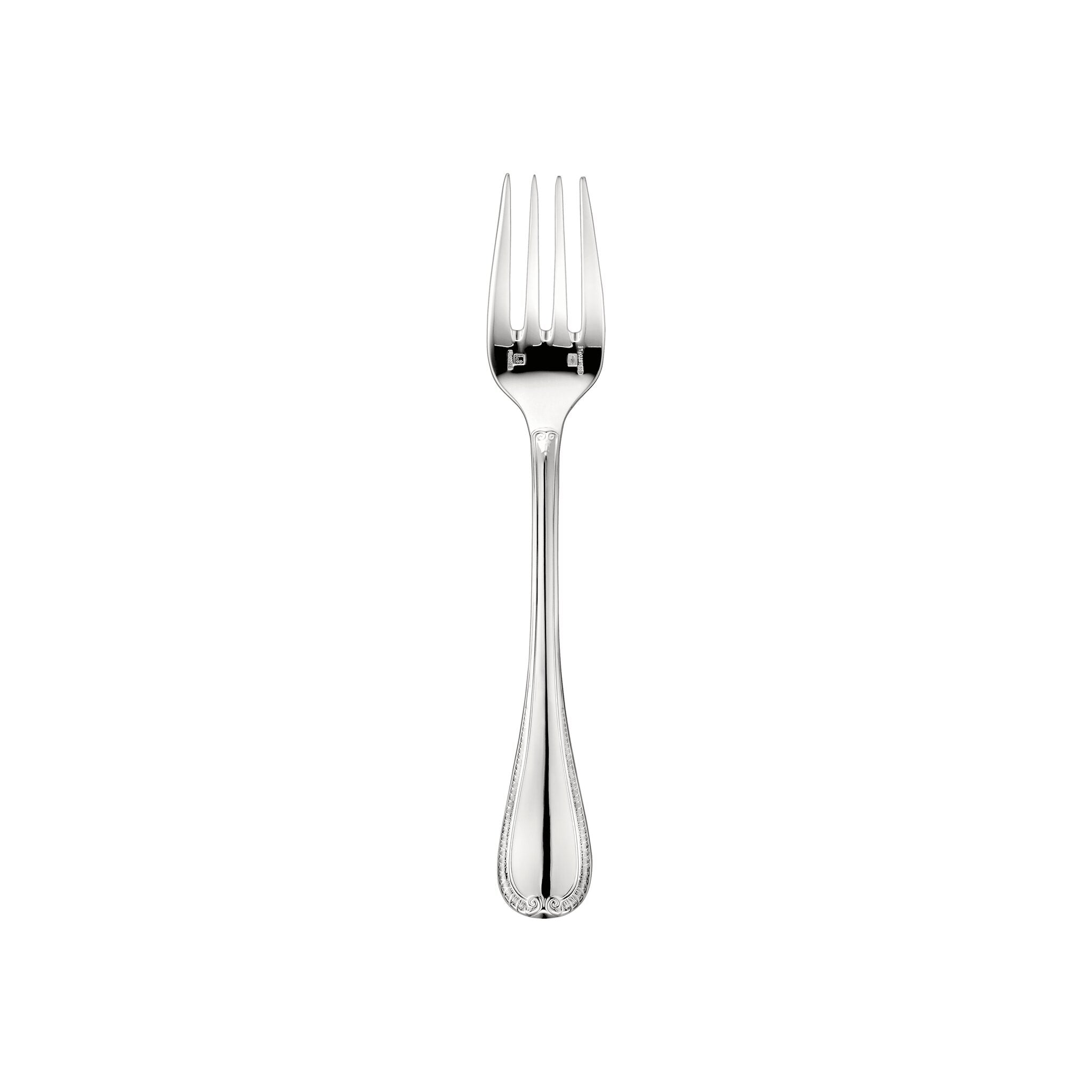 Christofle Malmaison Silver-Plated Salad Fork in silver-plate on a white background