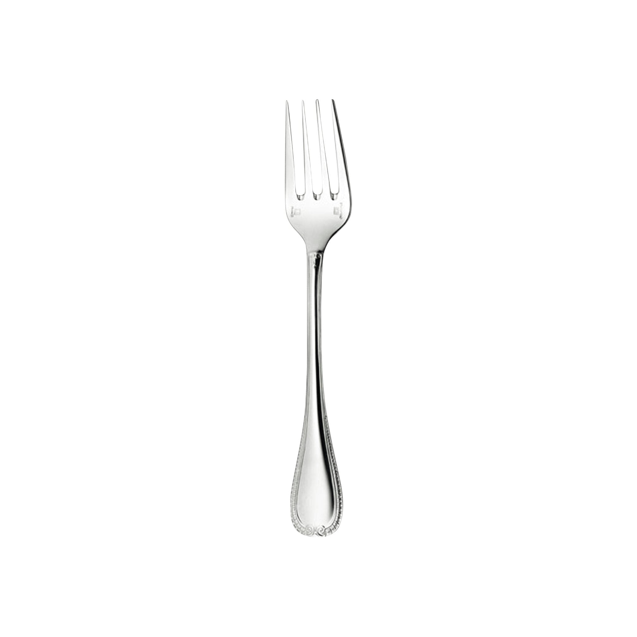 Christofle Malmaison Sterling Silver Salad Fork in sterling silver on a white background