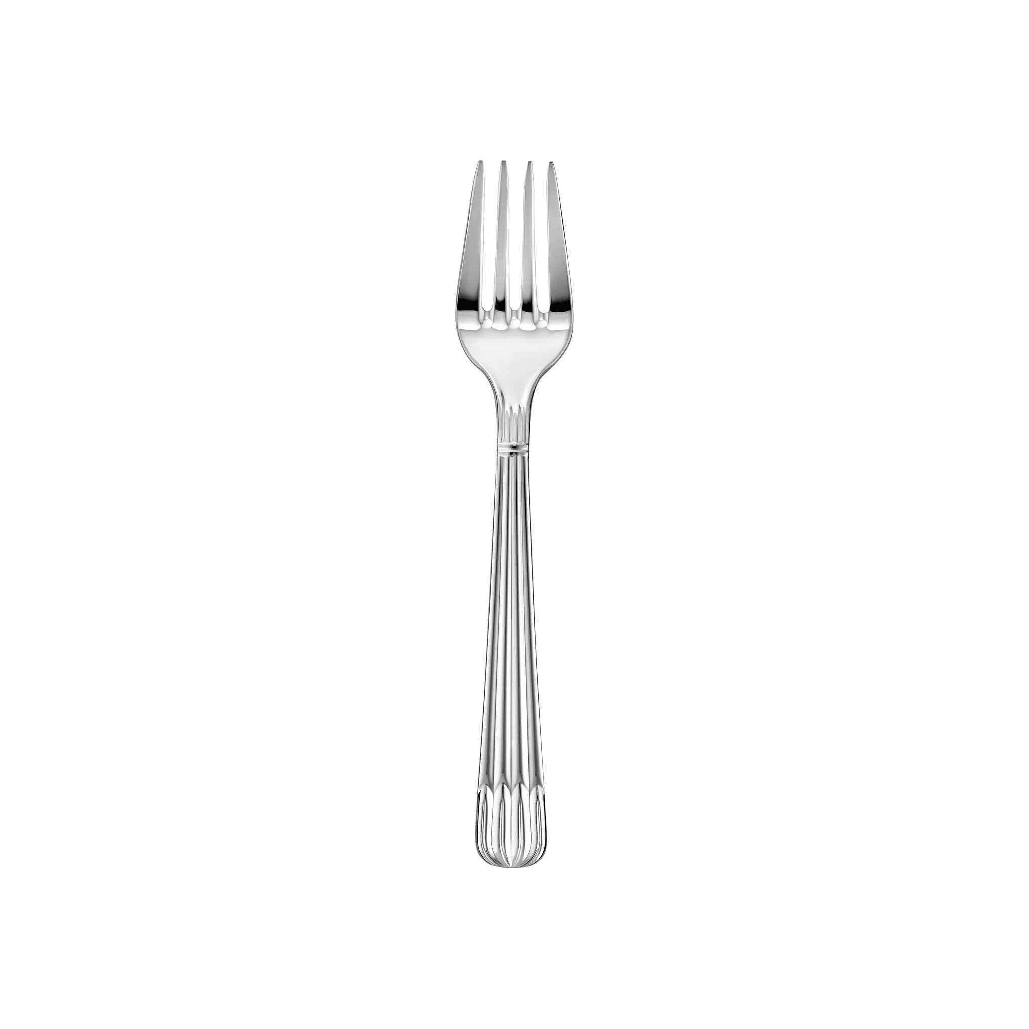 Christofle Osiris Stainless Steel Salad Fork in stainless steel on a white background