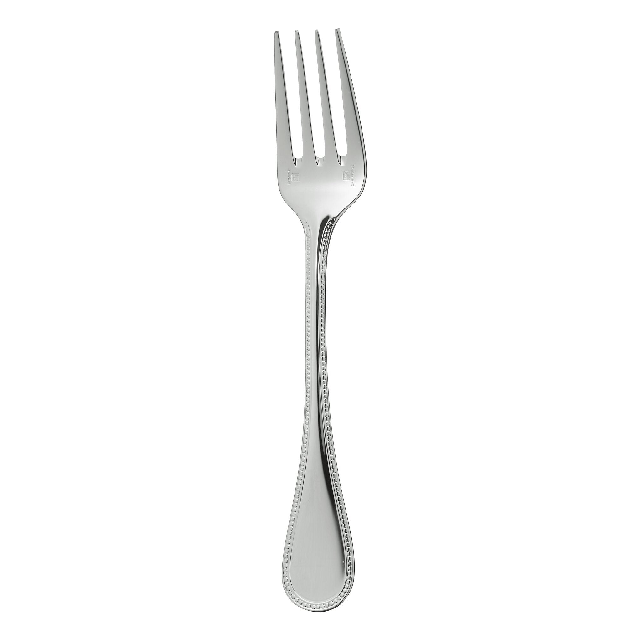 Christofle Perles Silver-Plated Salad Fork in silver-plate on a white background
