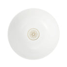 Christofle Malmaison Gold Finish Porcelain Salad Serving Bowl in porcelain on a white background