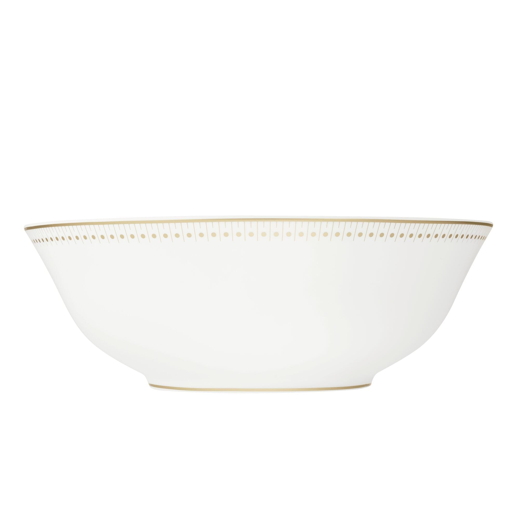 Christofle Malmaison Gold Finish Porcelain Salad Serving Bowl — additional view