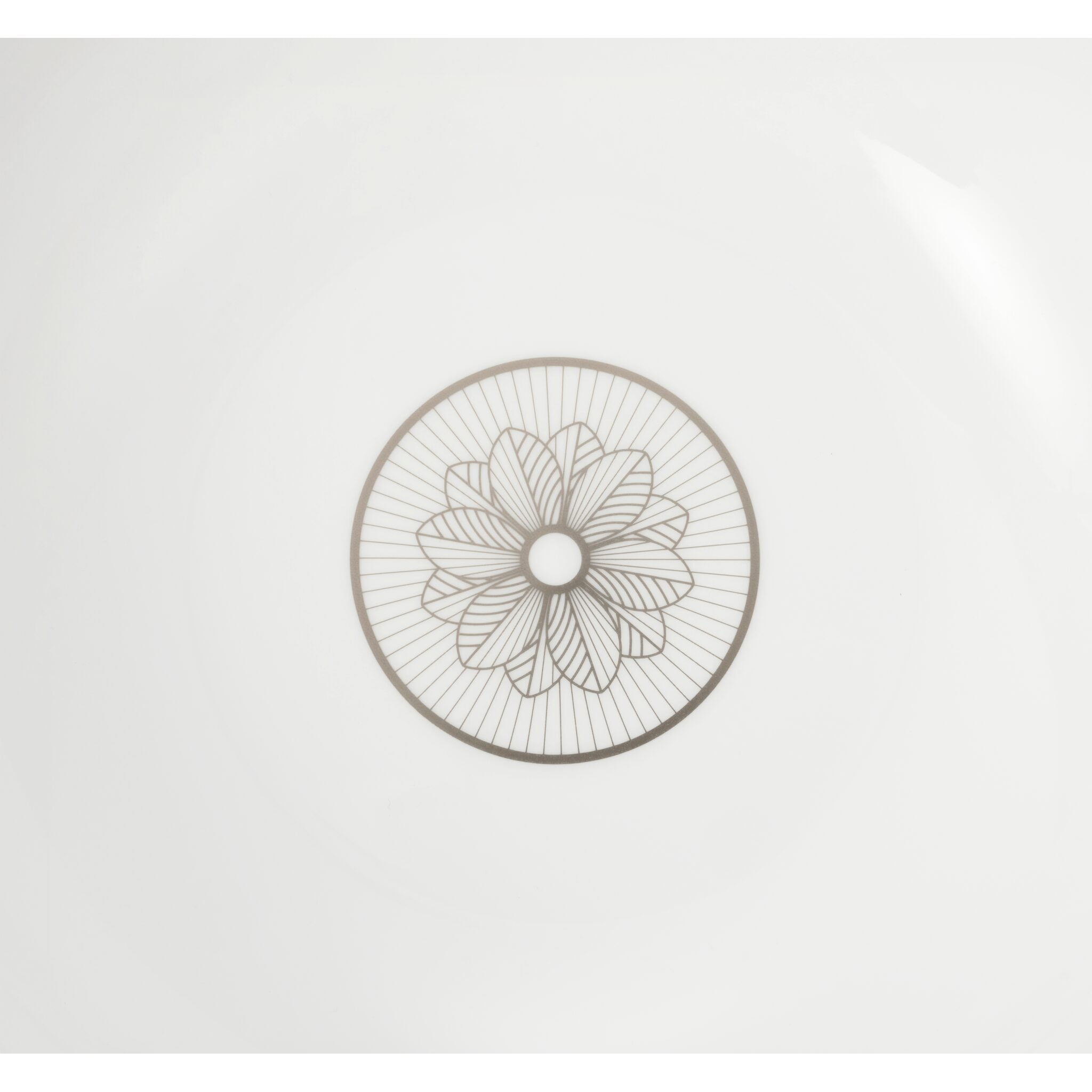 Christofle Malmaison Platinum Finish Porcelain Salad Serving Bowl — additional view