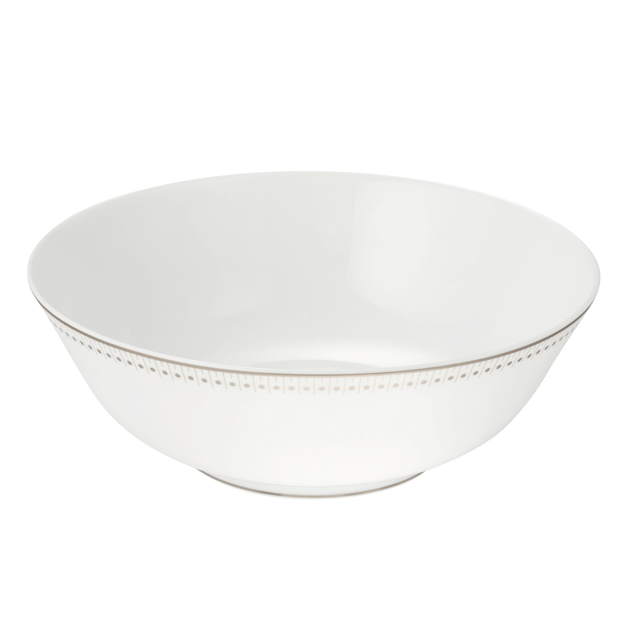 Christofle Malmaison Platinum Finish Porcelain Salad Serving Bowl — additional view