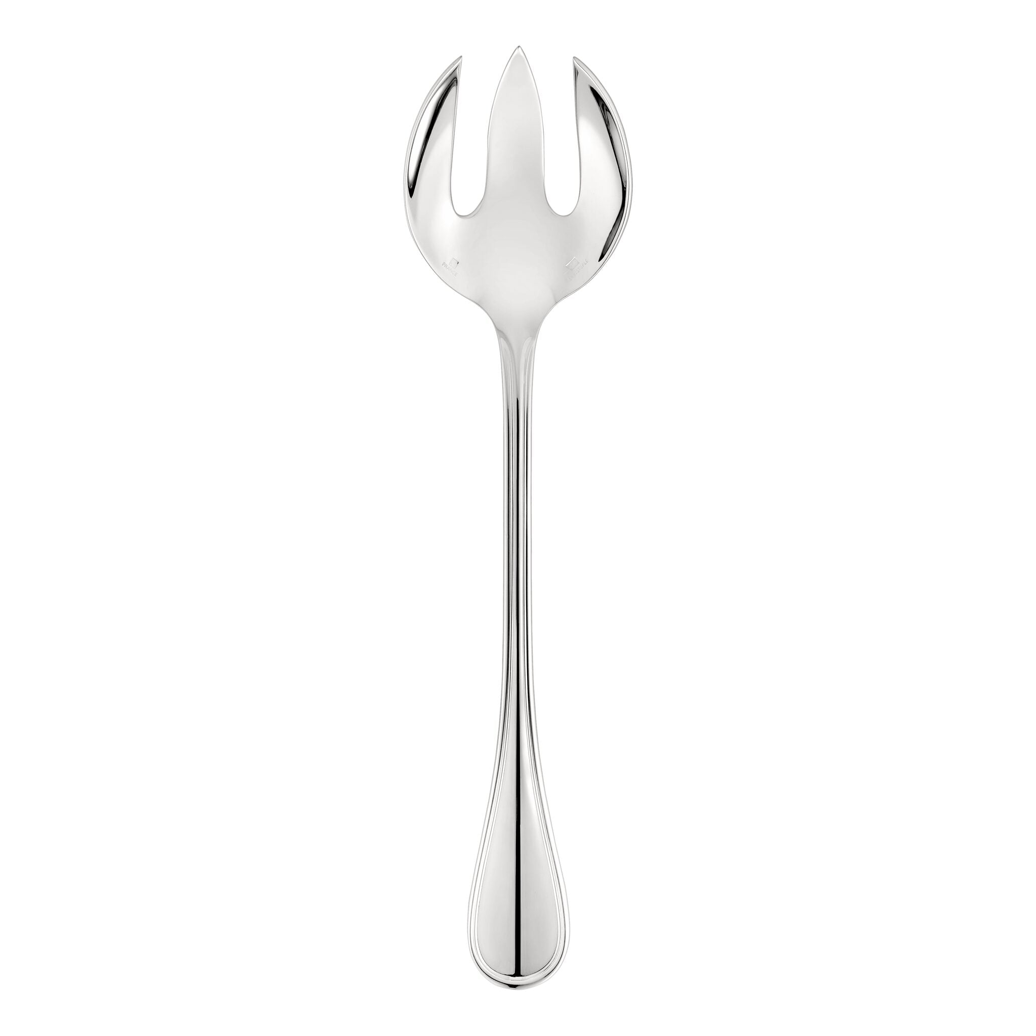 Christofle Albi Silver-Plated Salad Serving Fork in silver-plate on a white background