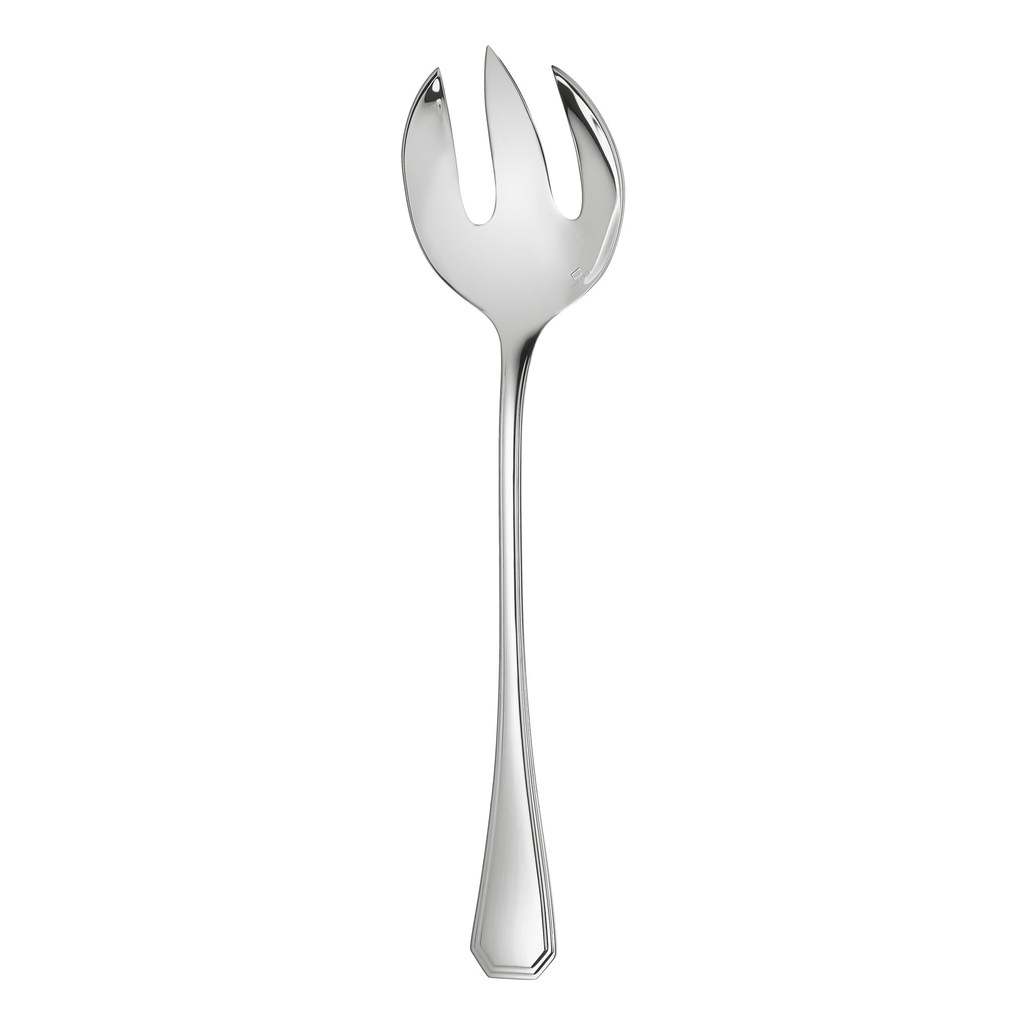 Christofle America Silver-Plated Salad Serving Fork in silver-plate on a white background