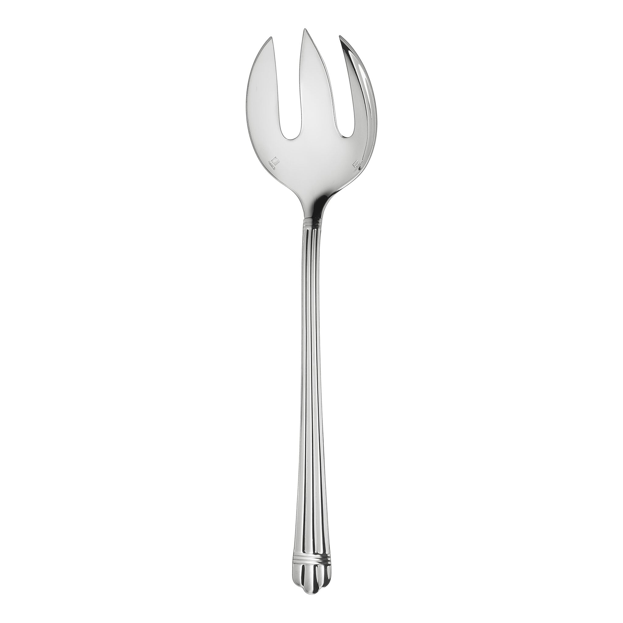 Christofle Aria Silver-Plated Salad Serving Fork in silver-plate on a white background