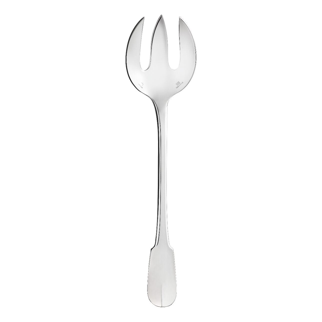 Christofle Cluny Silver-Plated Salad Serving Spoon in silver-plate on a white background