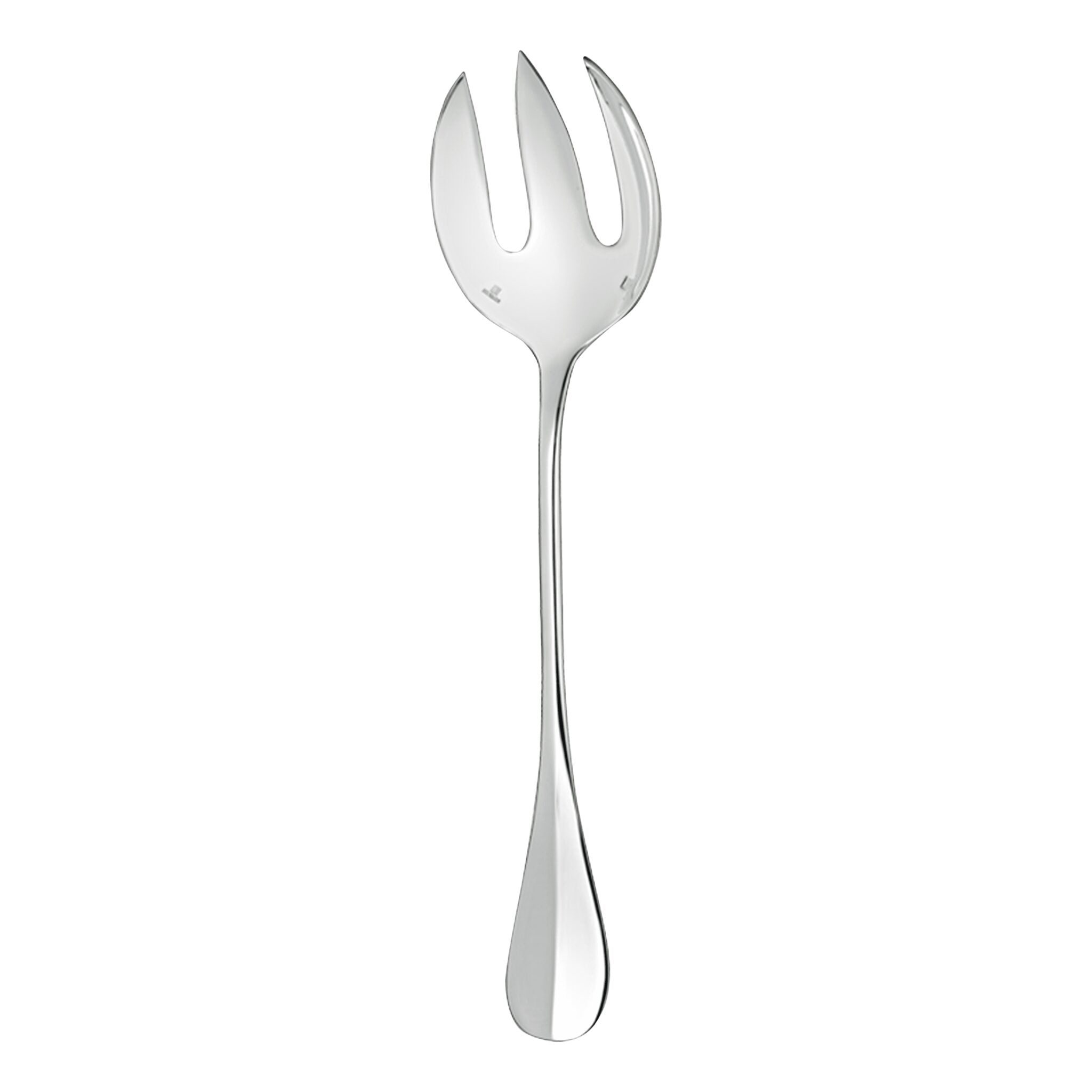 Christofle Fidelio Silver-Plated Salad Serving Fork in silver-plate on a white background