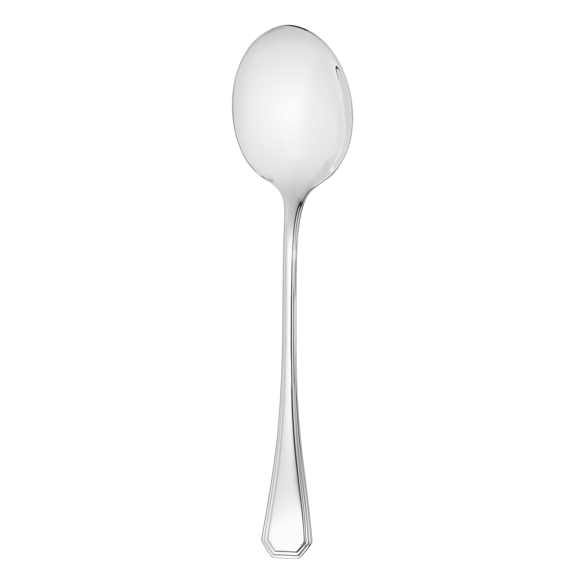 Christofle America Silver-Plated Salad Serving Spoon in silver-plate on a white background
