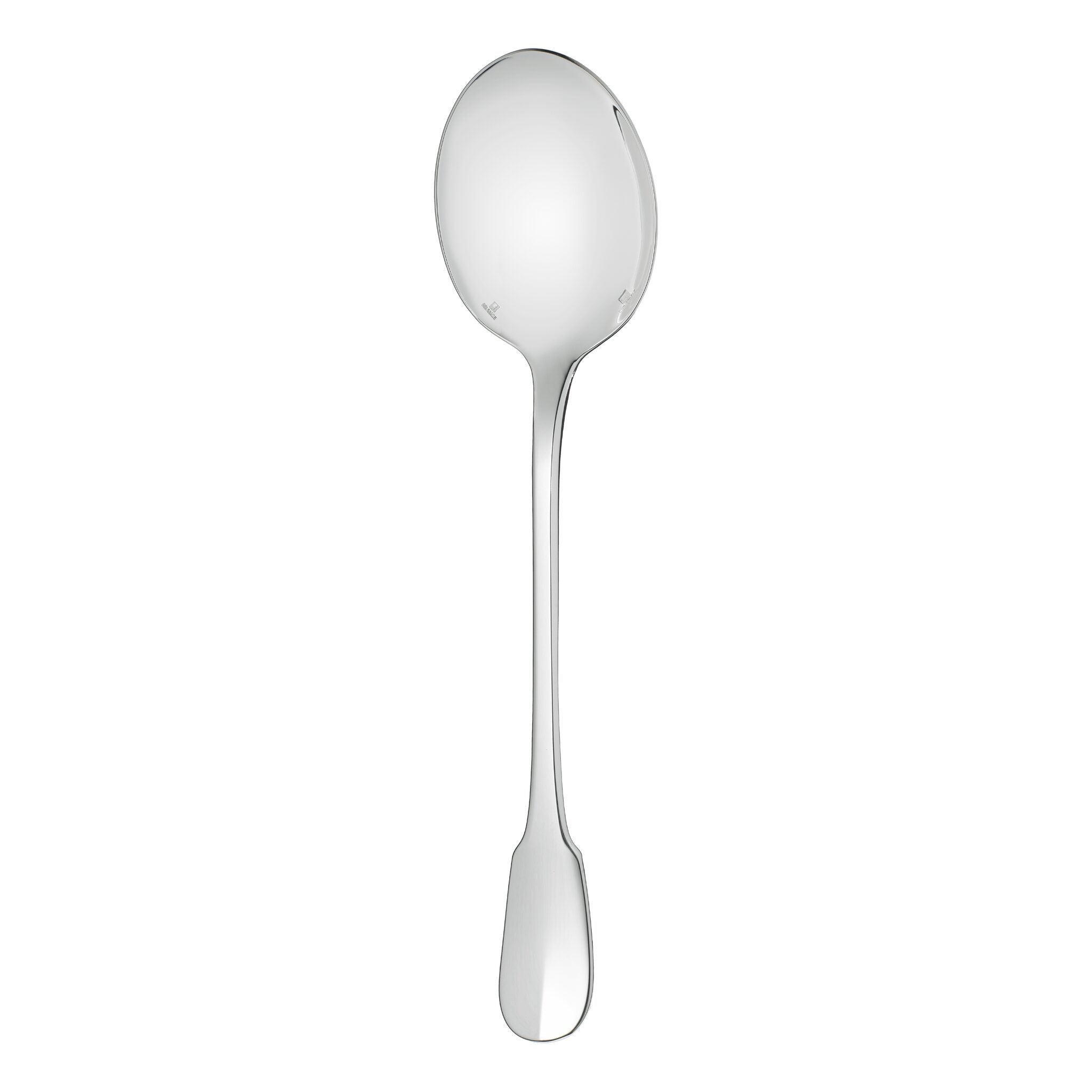 Christofle Cluny Silver-Plated Salad Serving Fork in silver-plate on a white background