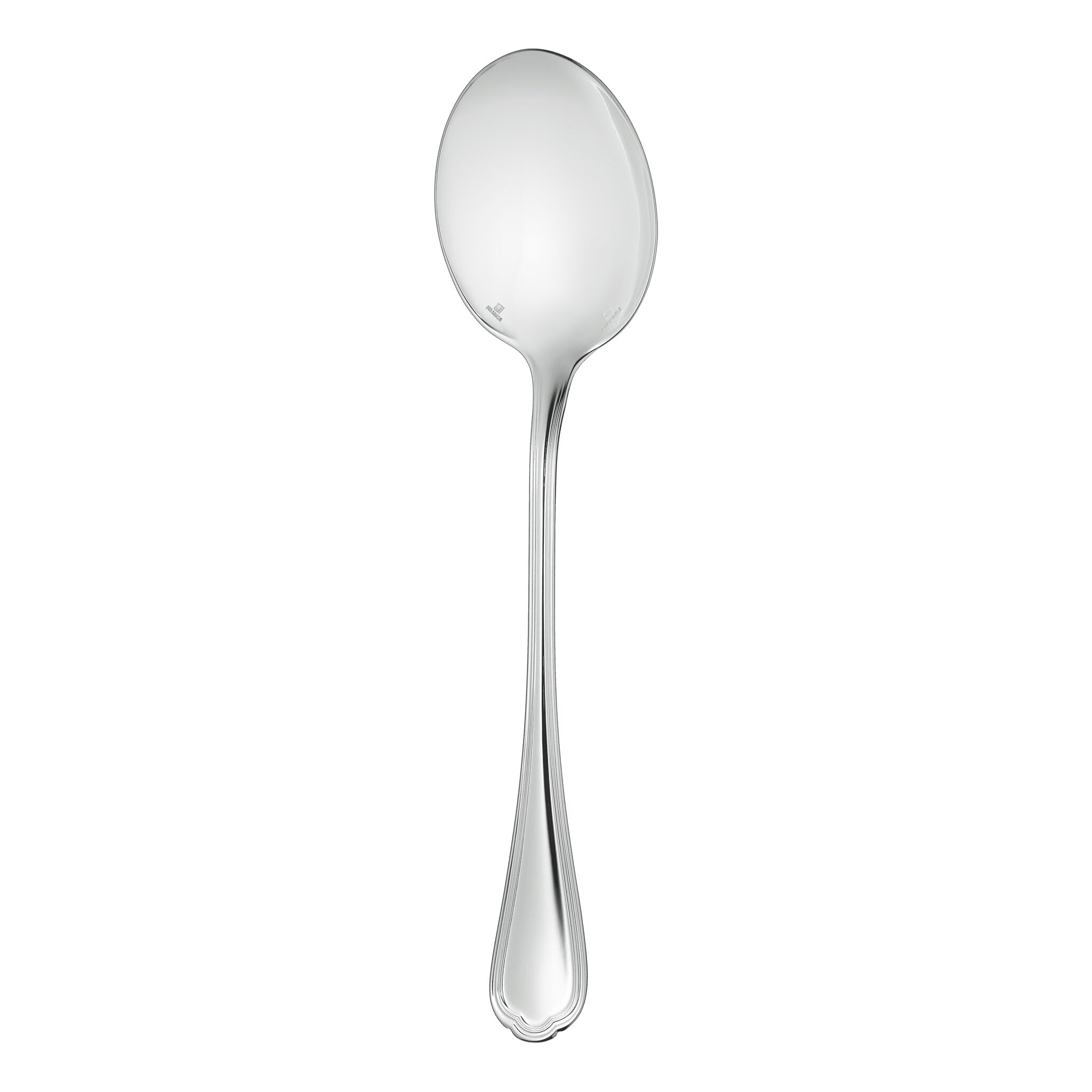 Christofle Spatours Silver-Plated Salad Serving Spoon in silver-plate on a white background