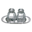 Christofle Sterling Silver Salt & Pepper Shaker Set in sterling silver on a white background
