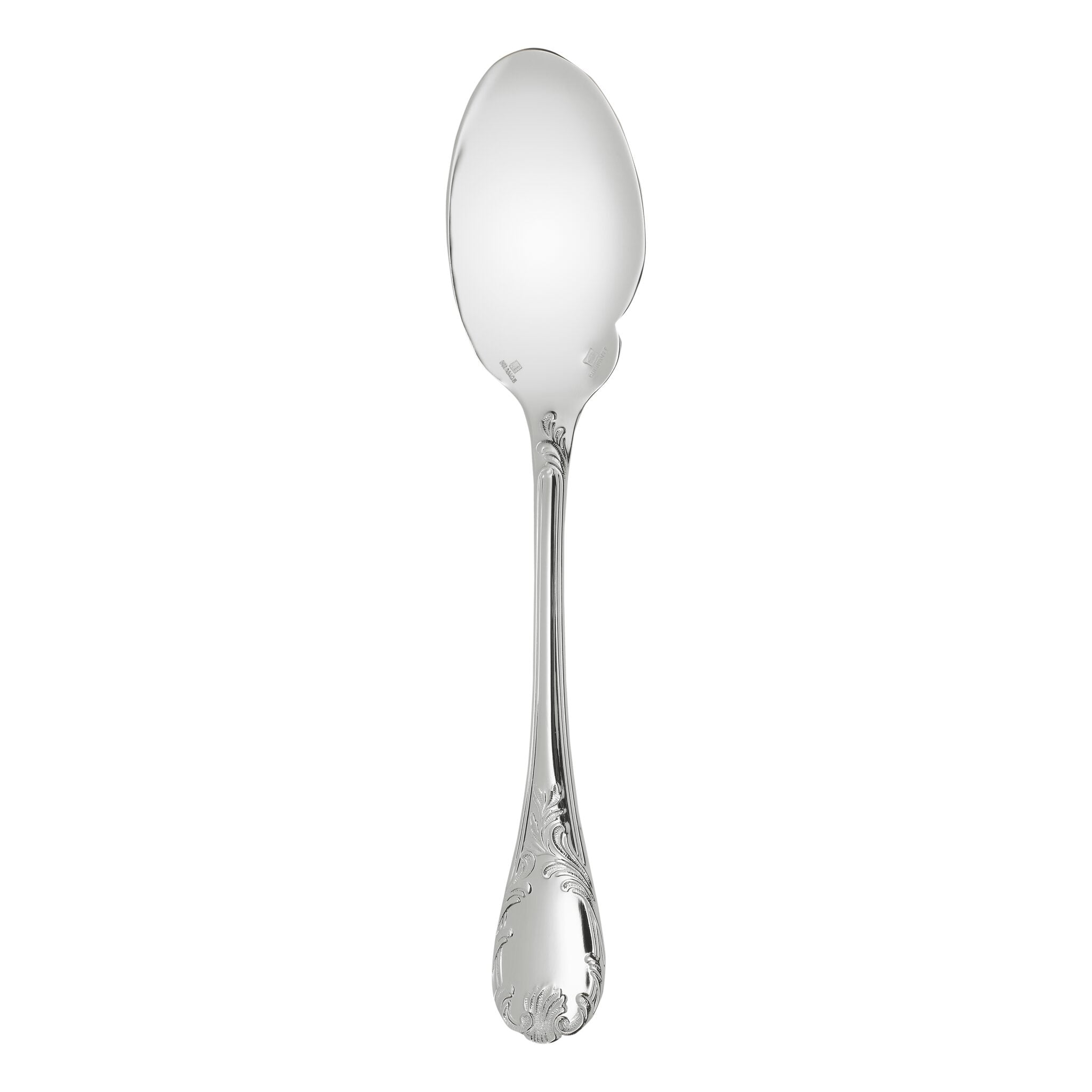 Christofle Marly Silver-Plated Sauce Spoon in silver-plate on a white background