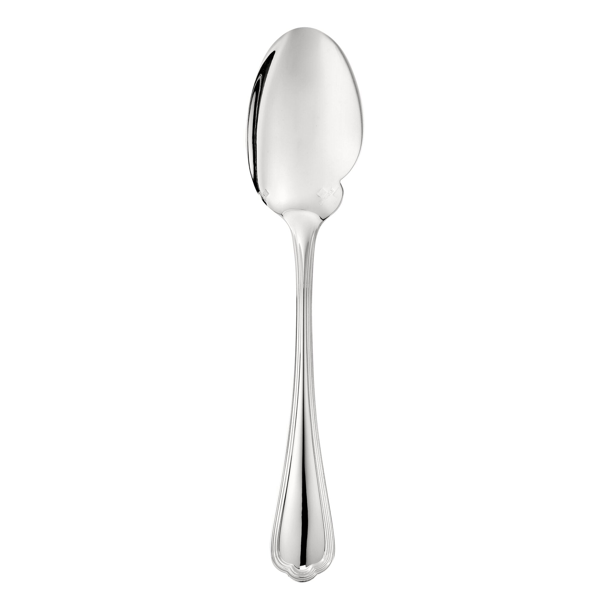 Christofle Spatours Silver-Plated Sauce Spoon in silver-plate on a white background