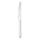 Christofle Marly Stainless Steel Serrated Dinner Knife in stainless steel on a white background