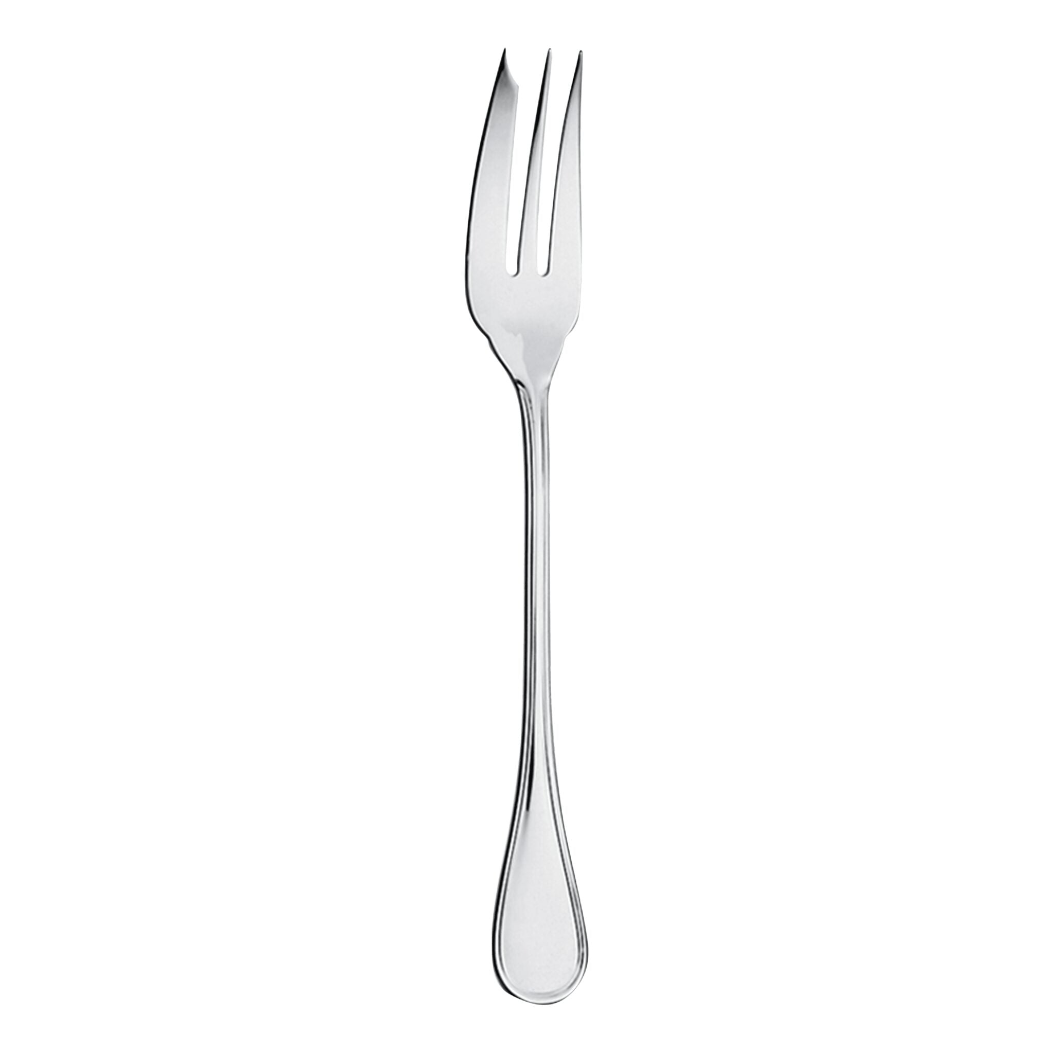 Christofle Albi Sterling Silver Serving Fork in sterling silver on a white background
