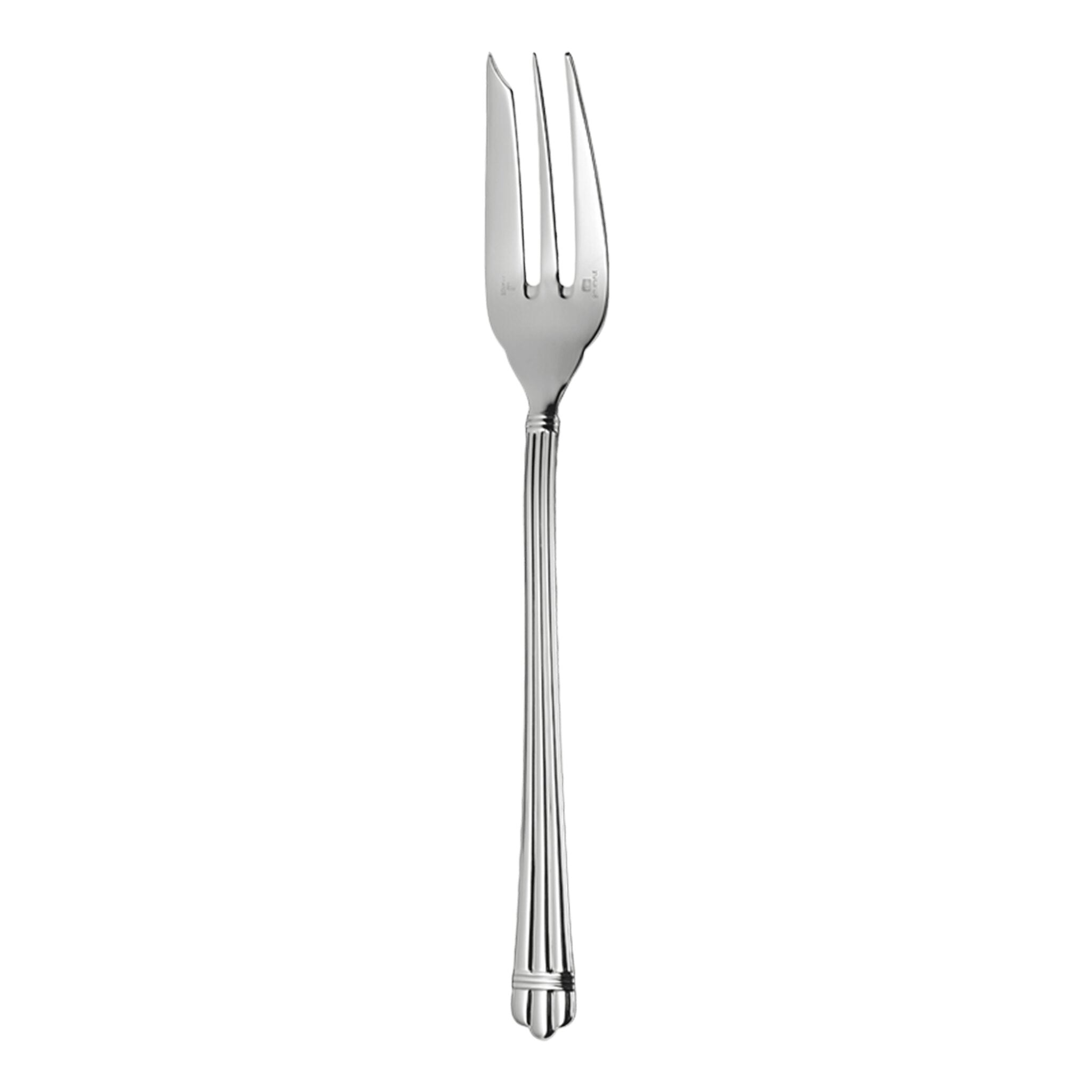 Christofle Aria Silver-Plated Serving Fork in silver-plate on a white background