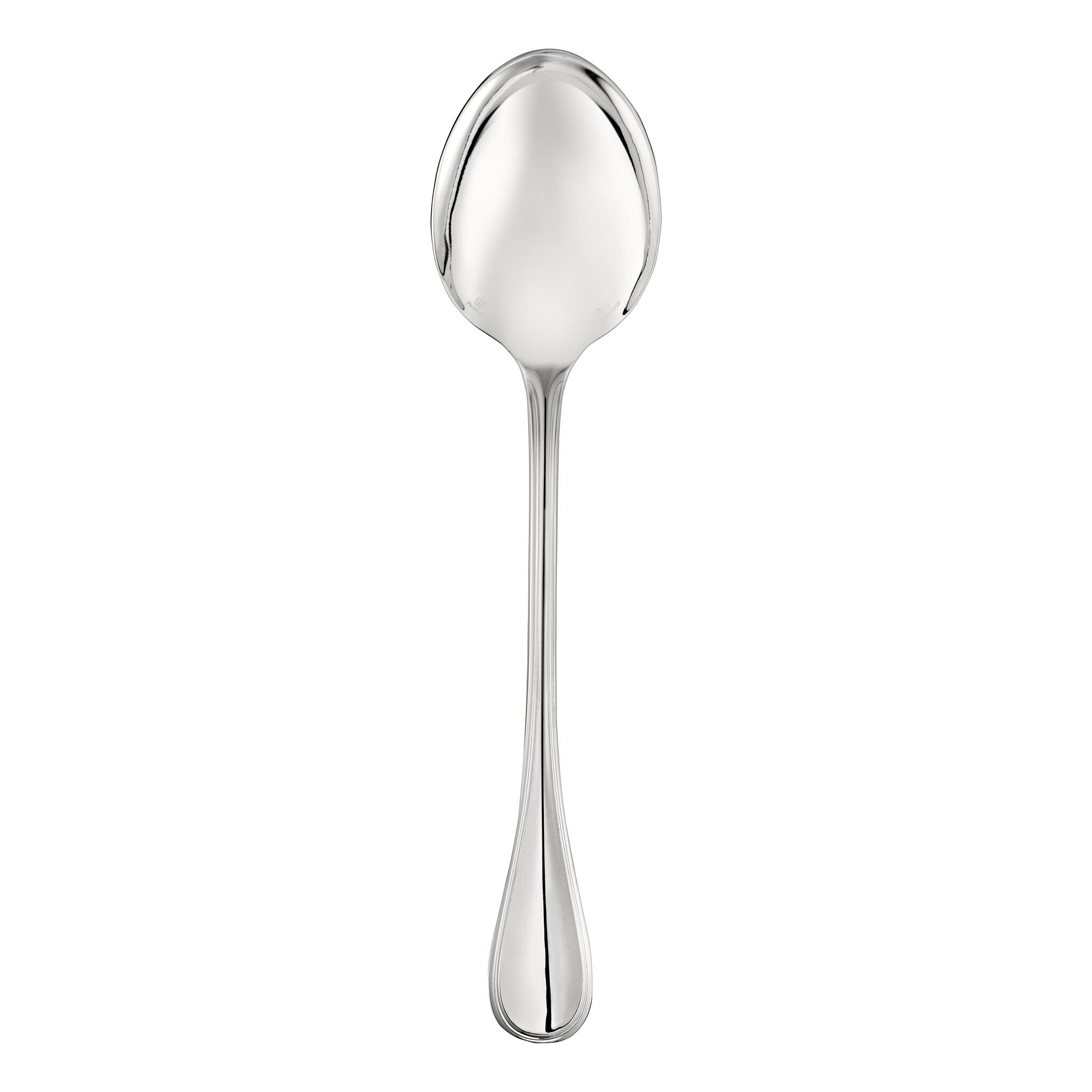 Christofle Albi Silver-Plated Serving Spoon in silver-plate on a white background