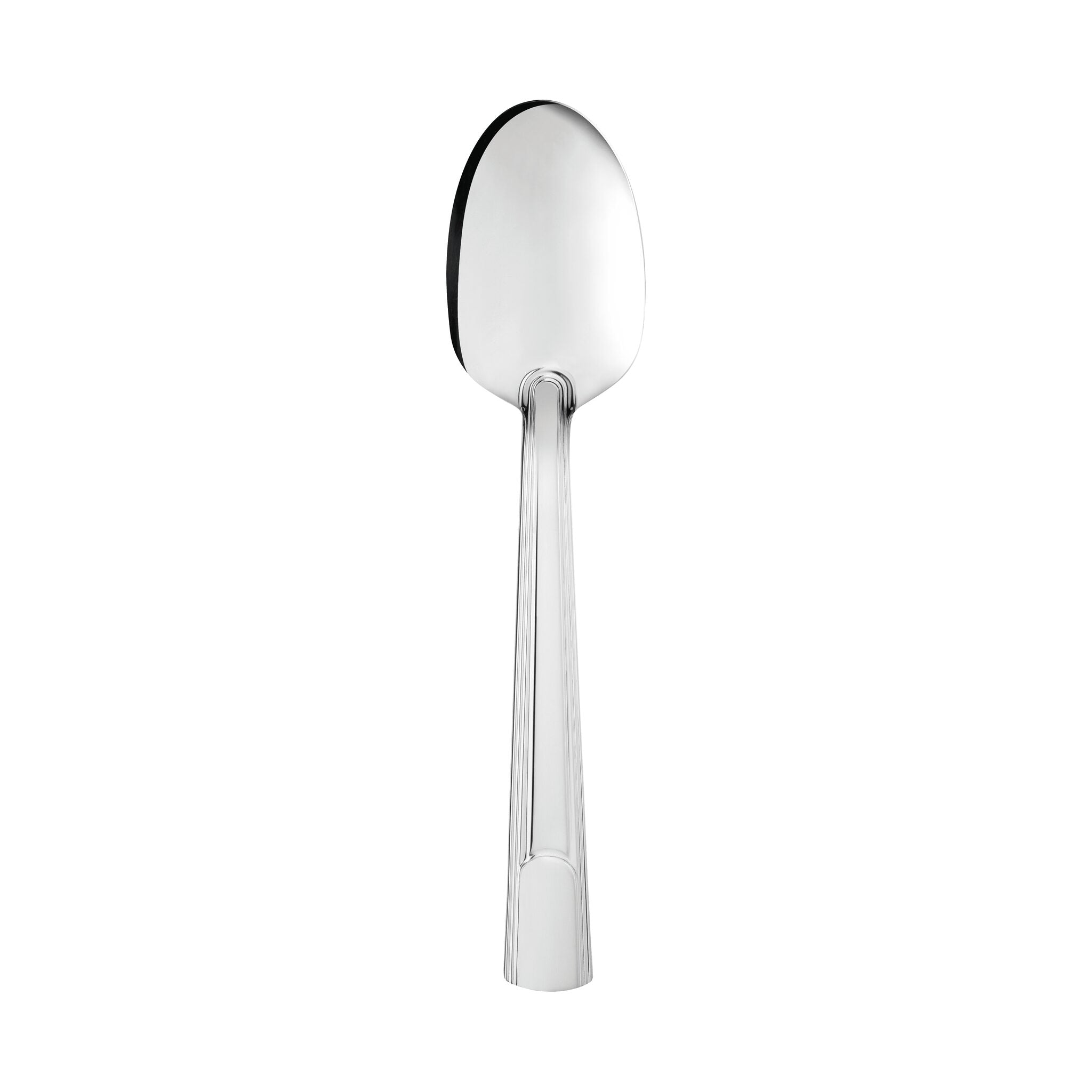 Christofle Stainless Steel Serving Spoon in stainless steel on a white background