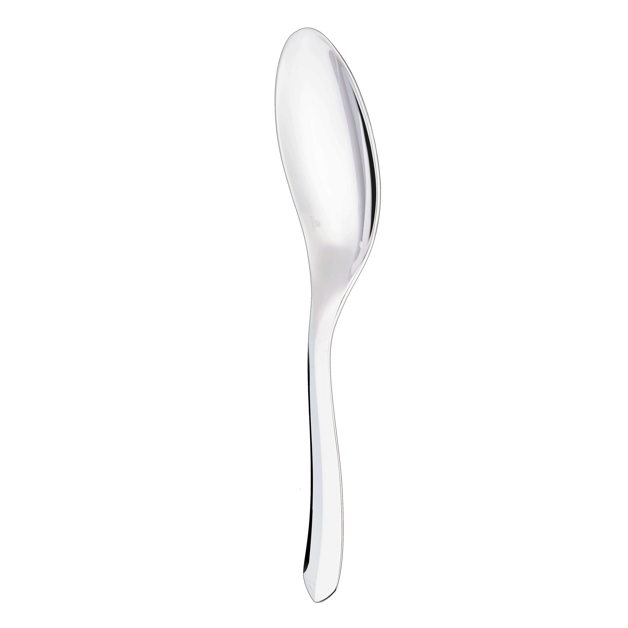 Christofle Serving Spoon Infini Silver Plated in silver-plate on a white background