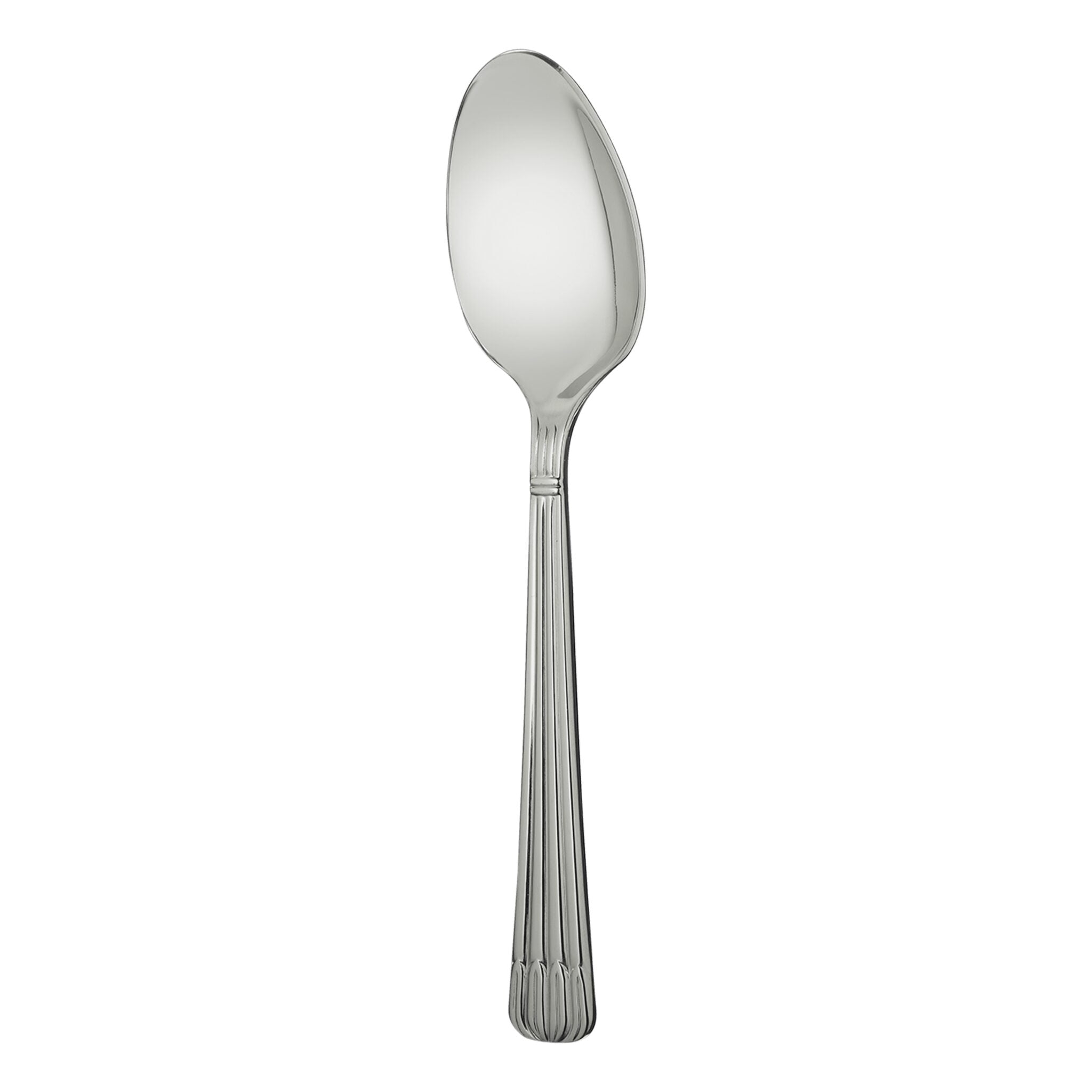 Christofle Stainless Steel Serving Spoon in stainless steel on a white background