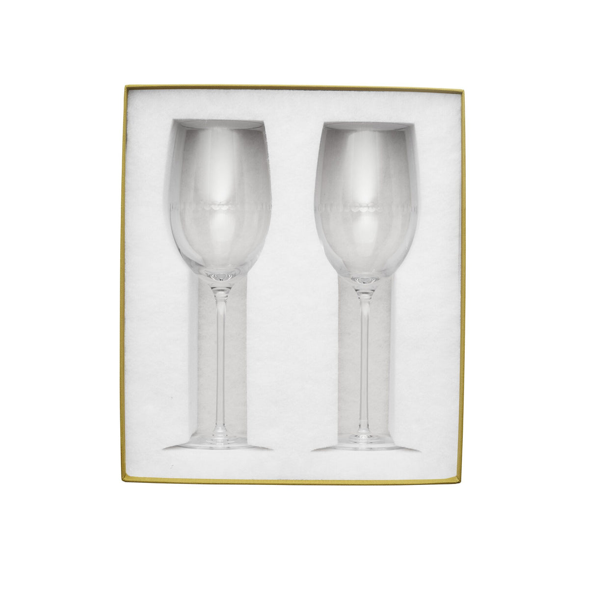 Christofle Perles Crystal Stemmed Water Glass Set of 2, view 6