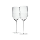 Christofle Perles Crystal White Wine Glass Set of 2 on a white background