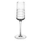 Christofle Graphik Crystal Champagne Flute Set in crystal on a white background