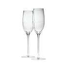 Christofle Perles Crystal Champagne Flute Set of 2 on a white background