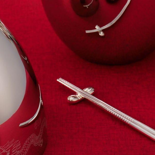 Christofle Mood Silver-Plated Chopsticks Rest in silver-plate on a white background