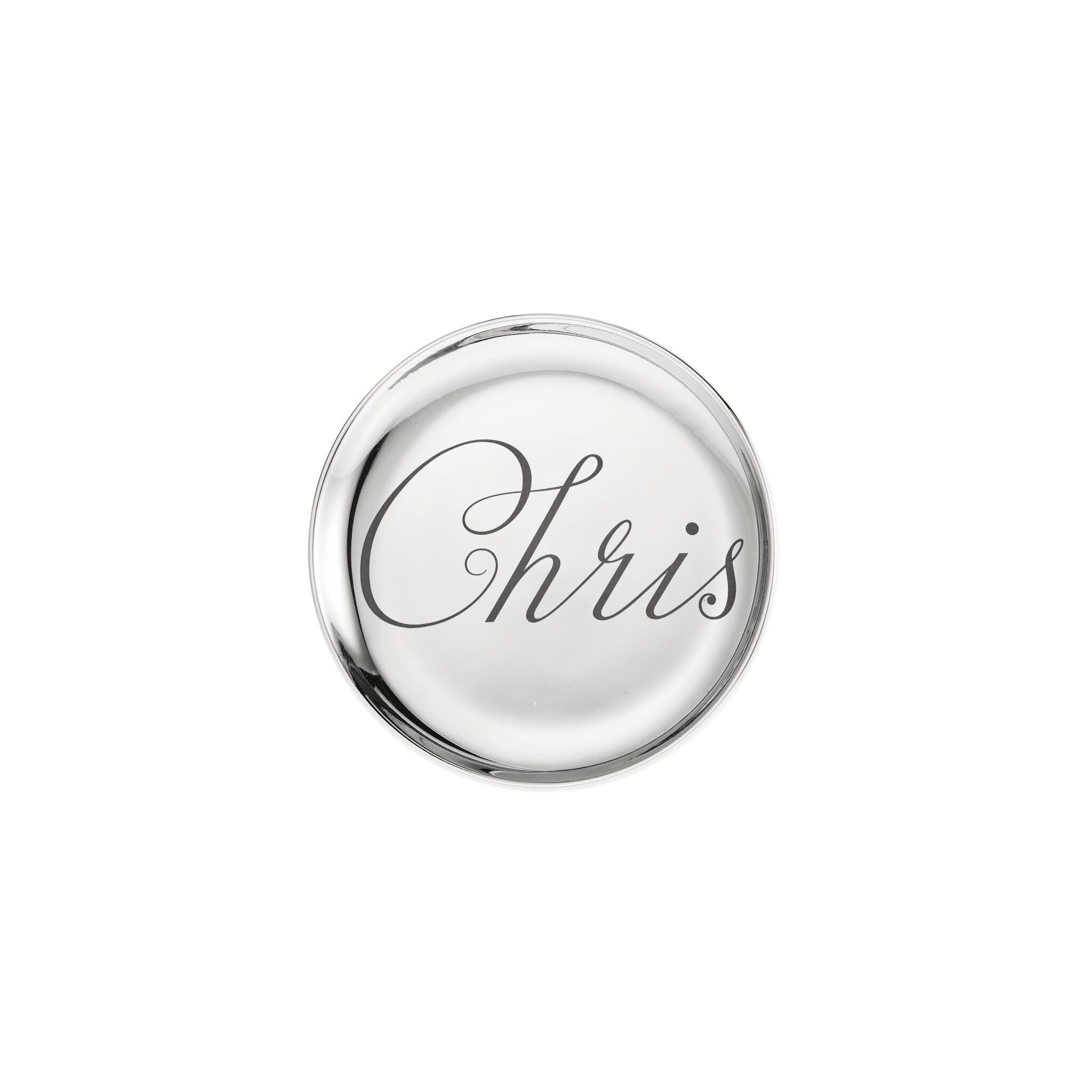 Christofle Two Porcelain Coasters Platinum Finish — additional view