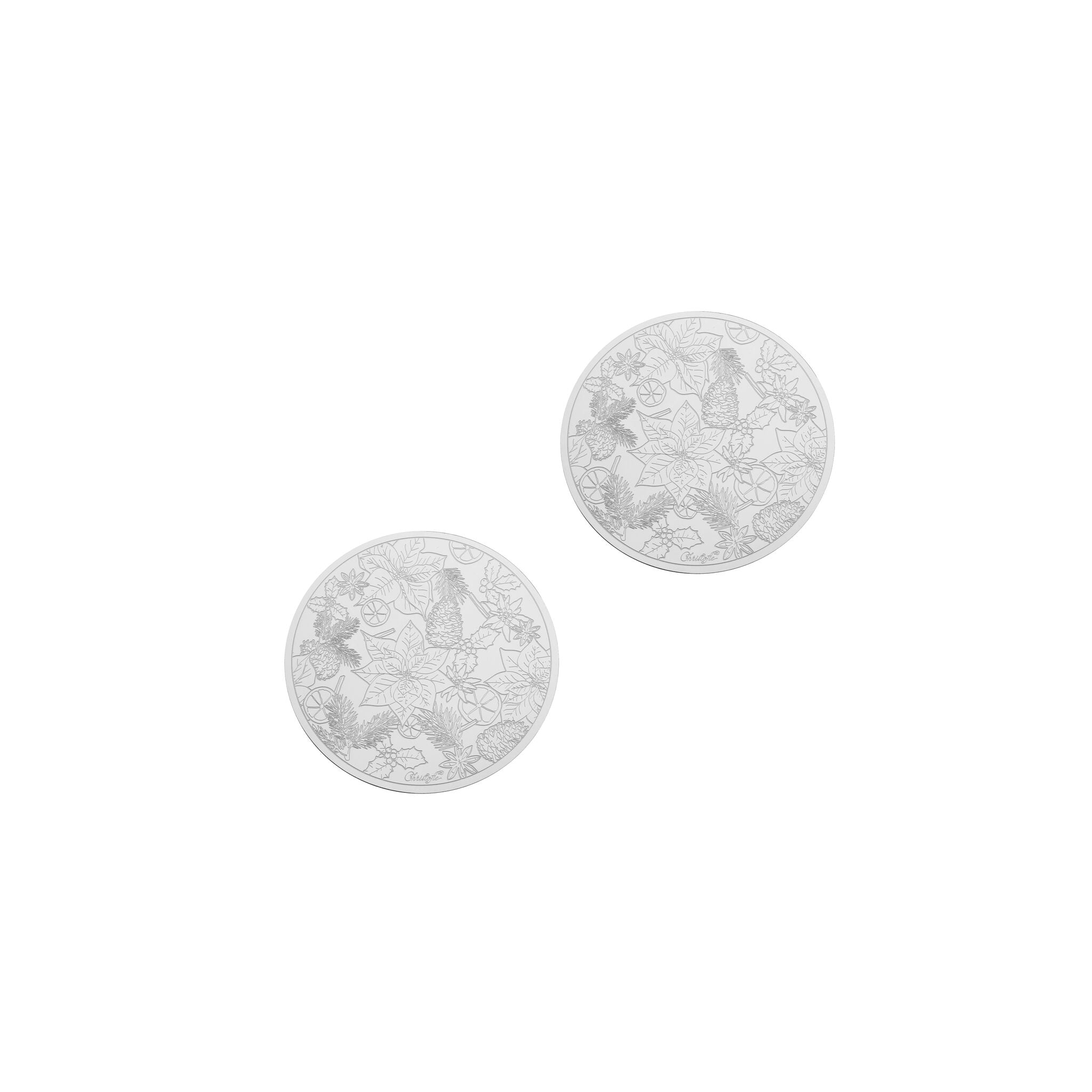 Christofle Stainless Steel Glass Coaster Set — additional view