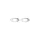 Christofle Oh de Christofle Two Stainless Steel Coasters in stainless steel on a white background