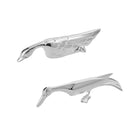 Christofle Gallia Silver-Plated Swan & Pelican Knife Rest Set in silver-plate on a white background