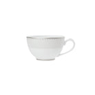 Christofle Malmaison Set of 2 Porcelain Tea Cup and Saucers Platinum Finish — additional view