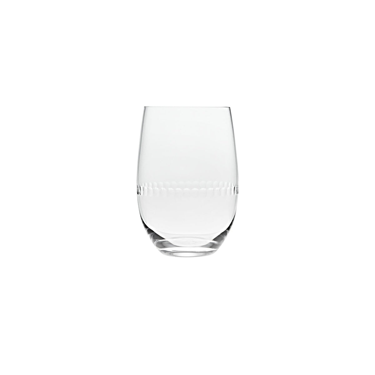 Christofle Perles Crystal Water Goblet Set of 2 on a white background