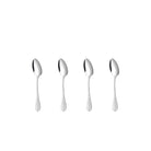 Christofle Marly Set of 4 Silver Plated Espresso Spoons in silver-plate on a white background