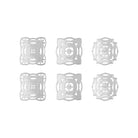 Christofle Set of 6 Silver-plated Celebration Ornaments in silver-plate on a white background