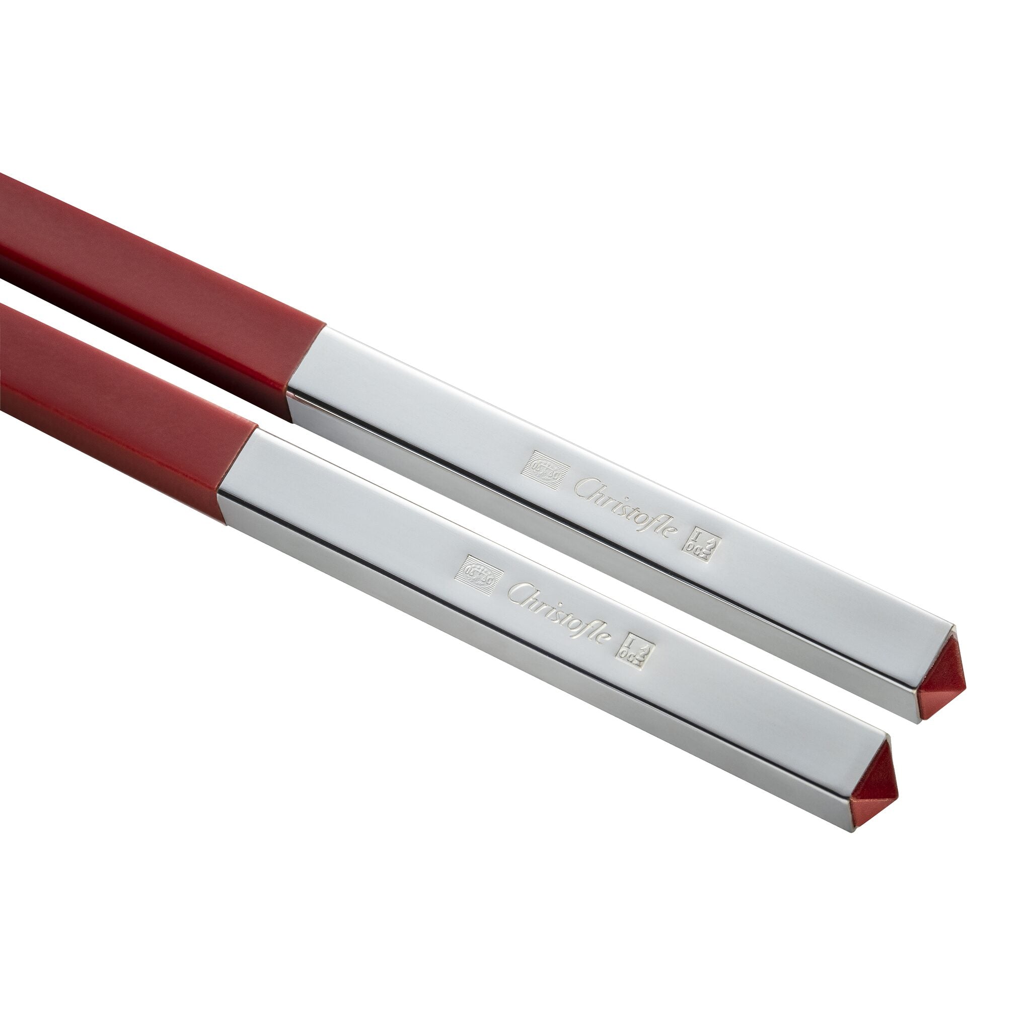 Christofle Set of Two Red Chinese Chopsticks and Chopsticks Rests — additional view