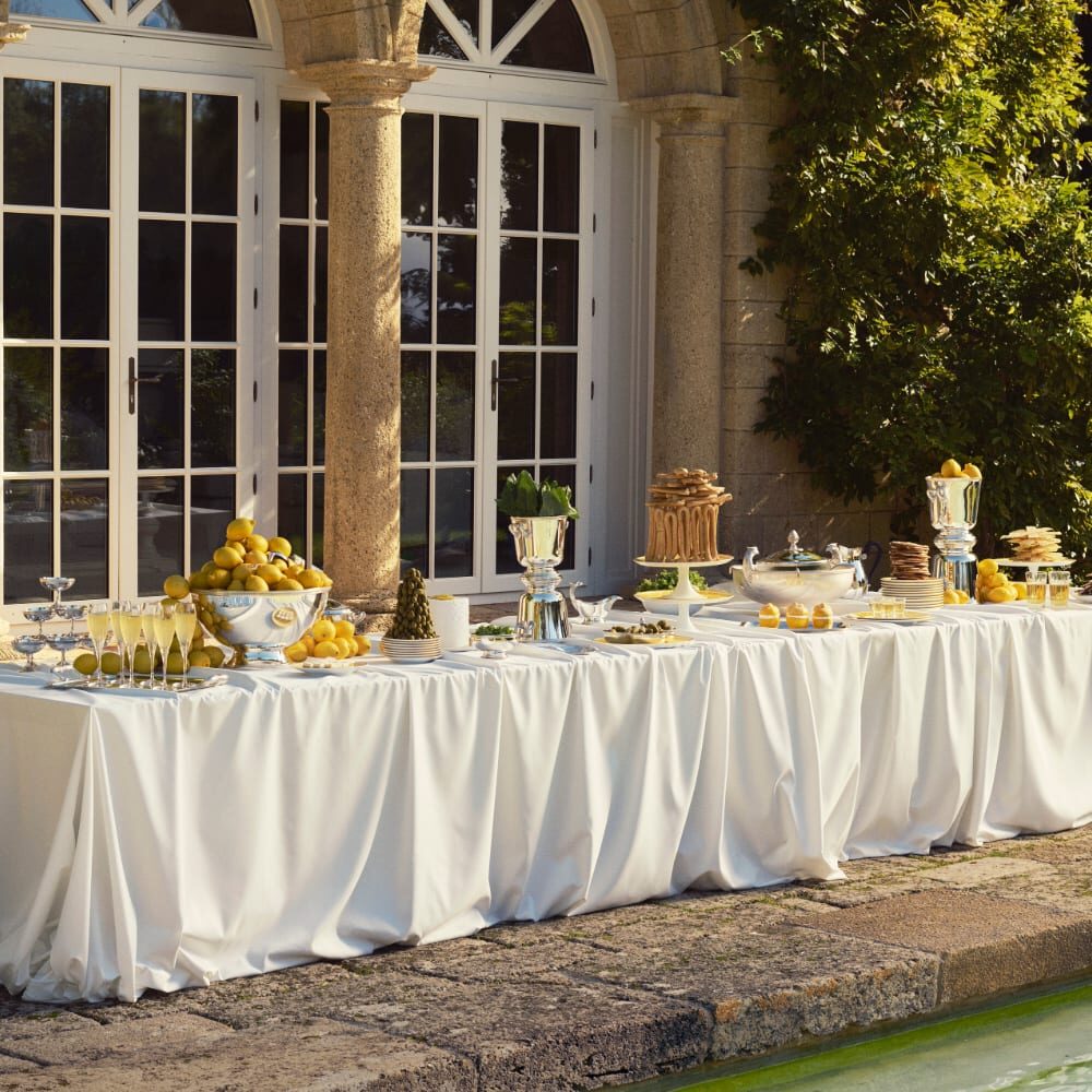 Christofle Malmaison Riviera Table Set on a white background